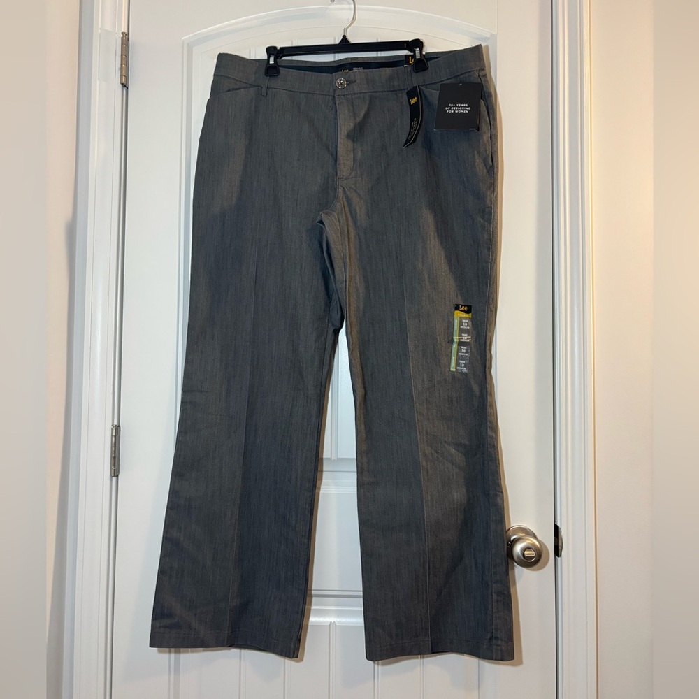 Lee Mid Rise Flex Motion Trousers in Gray
